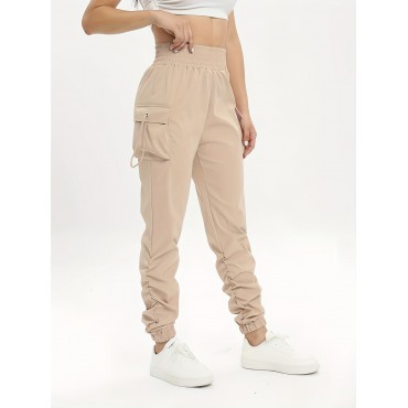 Ruched Solid Cargo P...